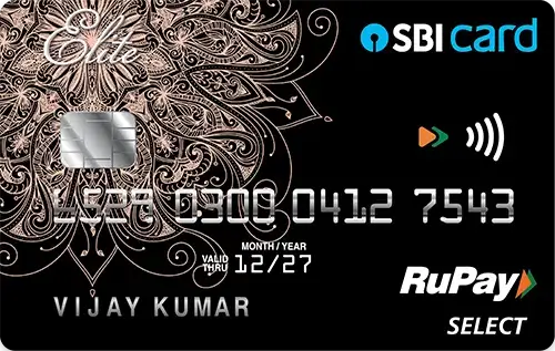 Sample World Elite Mastercard card face: SBI ELITE